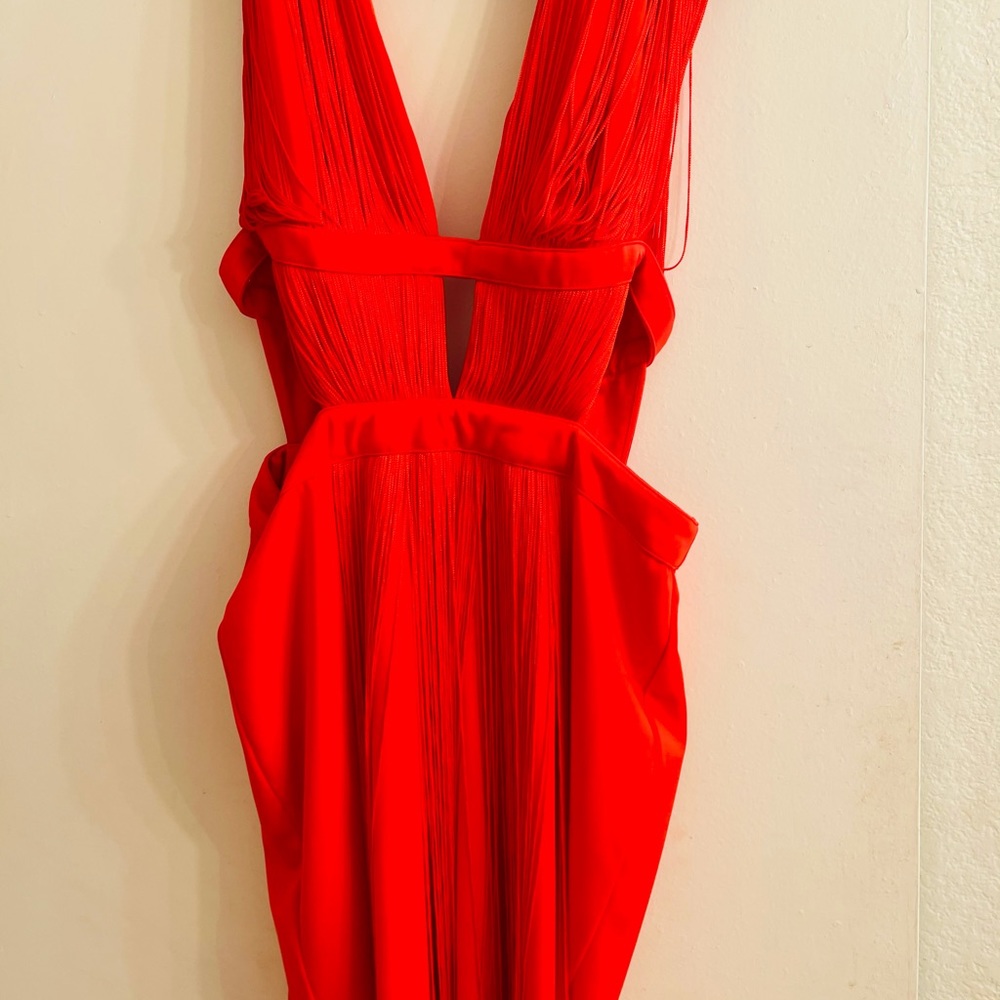 Sexy red BEBE mini dress